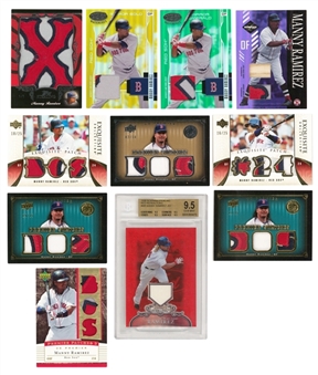 2003-08 Assorted Brands Manny Ramirez Patch Card Collection (11) Including a Bowman Sterling Red Refractor (#1/1)  - BGS GEM MINT 9.5 - TRUE GEM